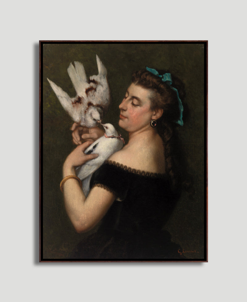 "A LADY AND HER PIGEONS"